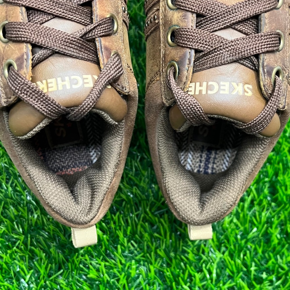Skechers Jammers Brown Leather Studded Platform Sneakers Vintage Lug Sole Y2K 6 - Picture 8 of 10